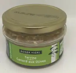 Terrine de canard aux olives bio 130g .JPG